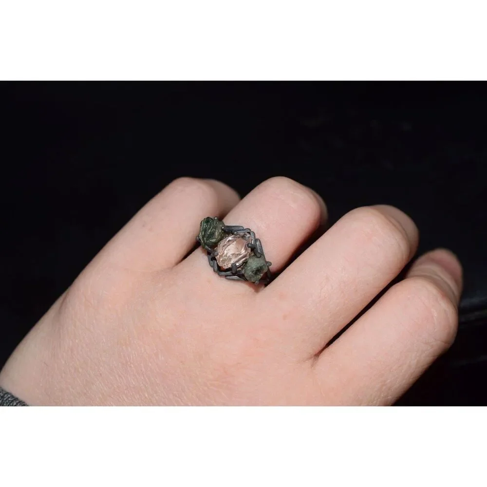 Rough Emerald Ring Size 5 6 7 8 9 10 11 12